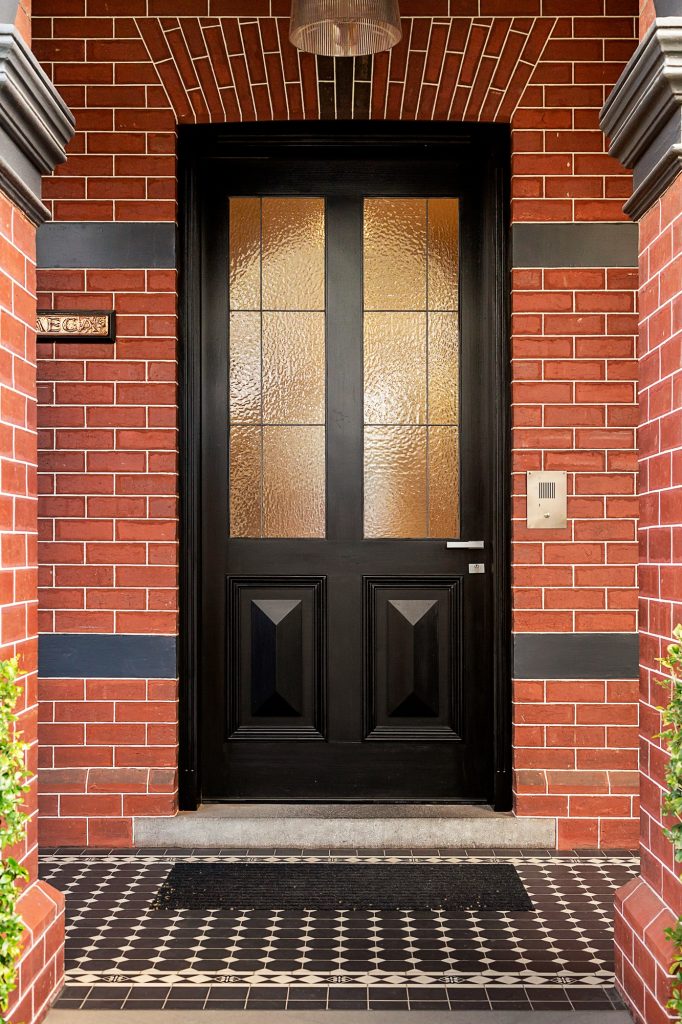 Red brick front door